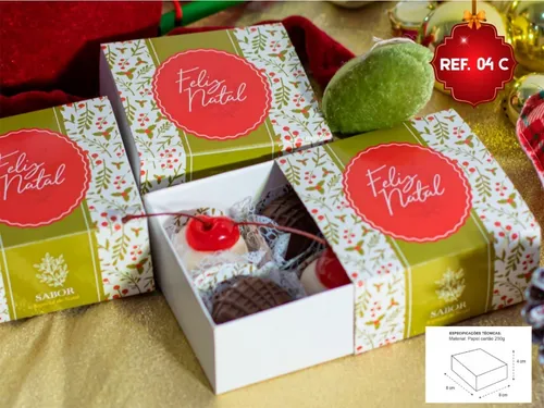 10 Caixas Embalagem Para Doces Bombom Brigadeiro Natal 10 Caixas Embalagem Para Doces Bombom Brigadeiro Natal