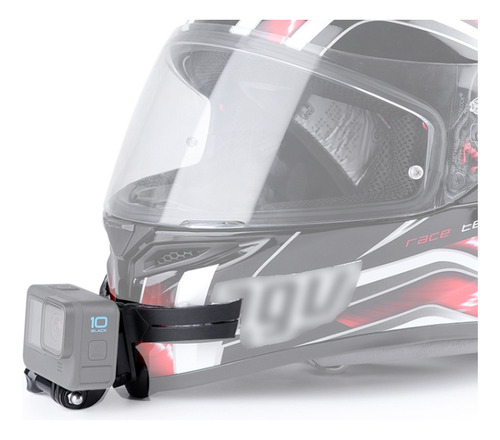 Soporte De Casco Negro Con Hebilla En J Para Gopro