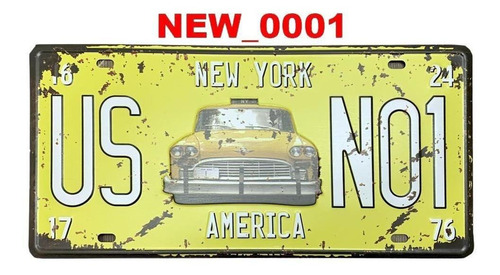 Quadro Placa Decorativa Metal Cidades New York Estados Unido