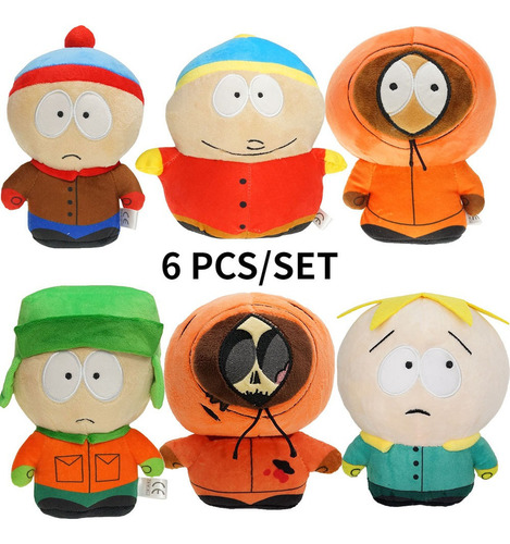 Muñeca De Peluche South Park, Regalo Para Niños, 6 Unidades