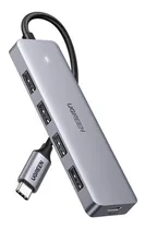 Comprar Hub Usb C Ugreen - 4 En 1 Multipuerto - 4 Puertos Usb 3.0 - 5 Gbps - Carcasa Aluminio Premium - Para Mac Linux Windows - Cm219-70336