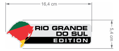Adesivo Estado Rio Grande Do Sul Edition Resinado Carro 