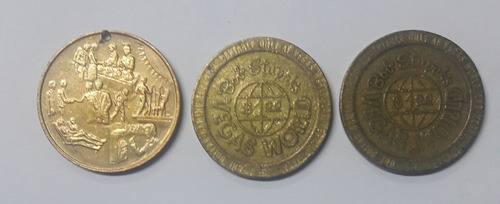 3 Fichas O Token De Colección. (Usado)