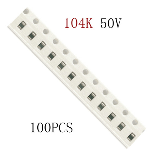100 Unidades Smd0805 0.1uf 100nf De Cerámica Chip
