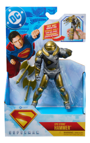 DC Comics, SUPERMAN, Linterna Verde, figura de acción Epic Strike, 15 cm, estilo como el de la película, incluye 2 accesorios, juguetes para niños y niñas a partir de 4 años