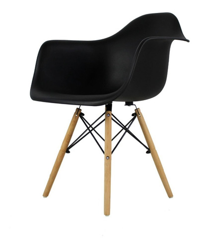 Silla Eames Con Brazos  Para Comedor Oficina ** Hot Sale ** Color de la estructura de la silla Negro