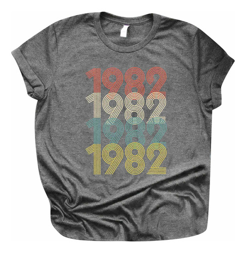 Camiseta De Regalo De Cumpleaños Para Mujer, Vintage, 1982,