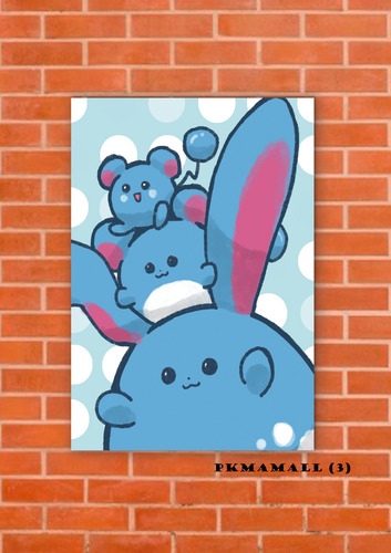 Cuadros Poster Pokemon Azurill Evolucion S 15x20 (all 3)