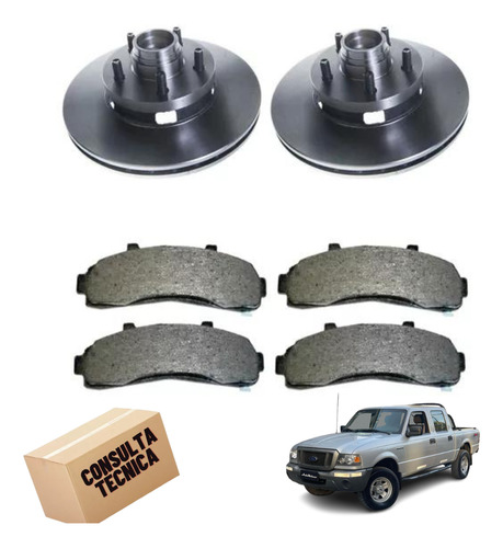Kit Discos Y Pastillas De Freno Ford Ranger 4x2 1998-2011
