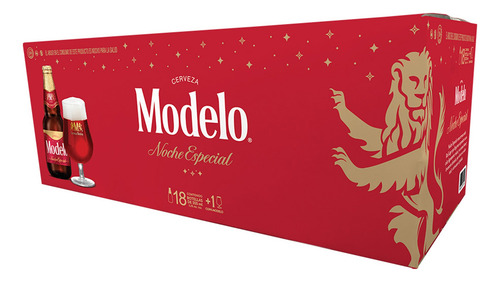 Pack Cerveza Modelo Noche Especial 18 U 355ml + Copa