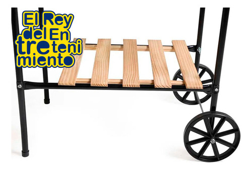 Parrillero Parrilla Mor Portátil C/ Ruedas Desarmable El Rey