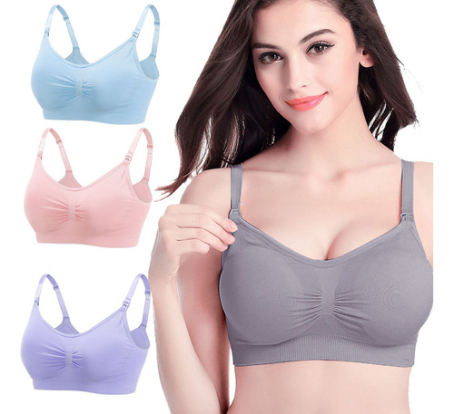 3pcs Bras Ropa Interior Sujetador Sin Anillo Acero Lencería