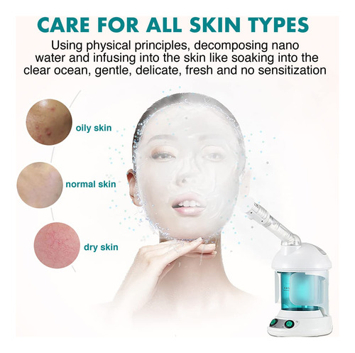 Vaporizador Para Cabello Y Rostro Denfany 2 En 1 Con Ozono U