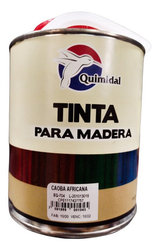 Tinta Para Madera Caoba Africana Quimidal 500ml