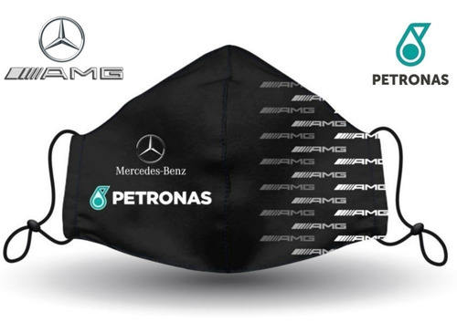 Face Mask F1 Mercedes Benz Petronas Amg Lavable.