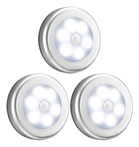 3pcs Smart Lámpara De Pared Sensor De Movimiento Luz Noche