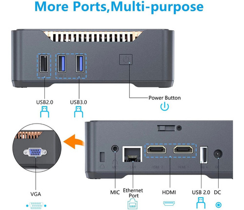 Gk3v Mini Pc Intel Celeron Quadcore N5095 Ssd 128gb 8gb Ddr4