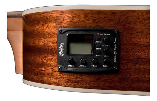 Violão Washburn Wd7sce Dreadnought Elétrico Natural + Nf-e Orientação Da Mão Destro