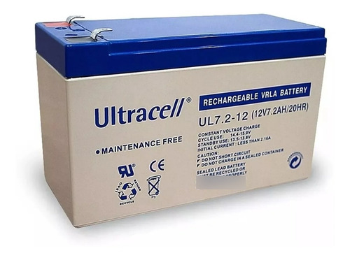 2 Baterias Ultracell Alarma Ups Seguridad Led Gel 12v 7a 7 A