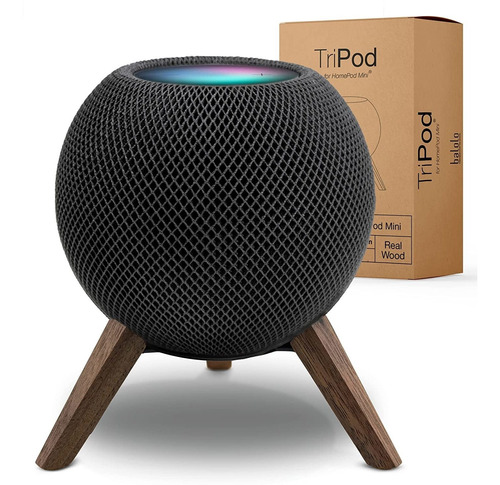 Trípode De Madera   Para Homepod Mini Nogal Negro