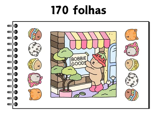 caderno de desenho para colorir