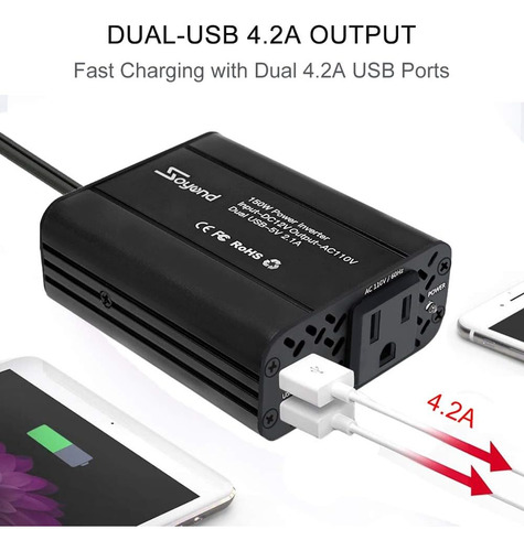 Inversor De Corriente De Coche De 150 W Con Usb