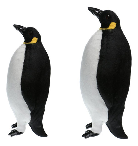 Estatua De Pingüino Con Plumas Artificiales Para El Hogar, 2