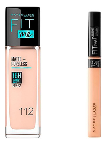 Set Maybelline Fit Me: Base Tono 112 + Corrector 15