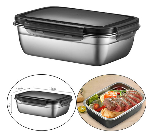 Contenedor De Almacenamiento De Alimentos Rectangular, 850ml