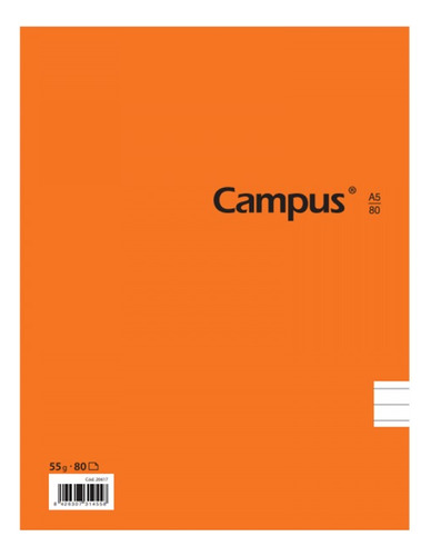 Cuaderno Tapa Dura Campus Rayado A5