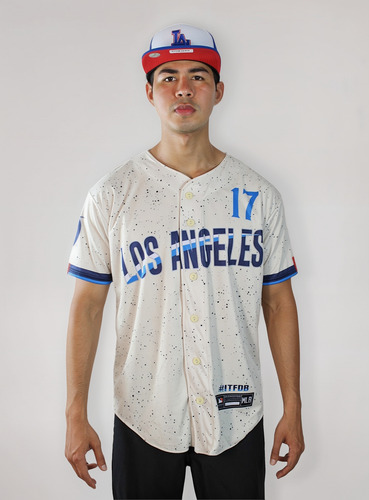 Polo Jersey 6 Botones Sublimado Mlb Dodgers City Connect