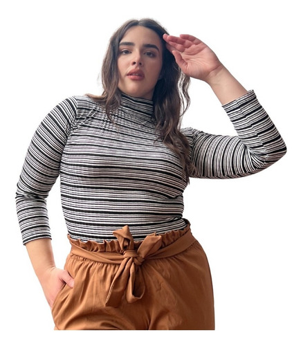 Imagen 1 de 6 de Media Polera De Invierno Jorgelina Arza De Modal Viscosa