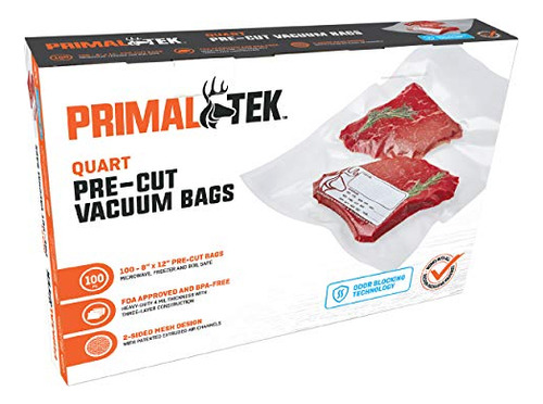 8 X 12 Pre-cut Vacuum Bags  100 Quart Bags For...