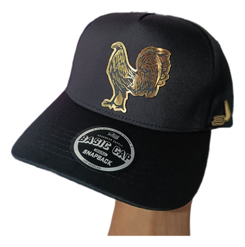 Cachucha Gallo Gorra Placa Láser Gold