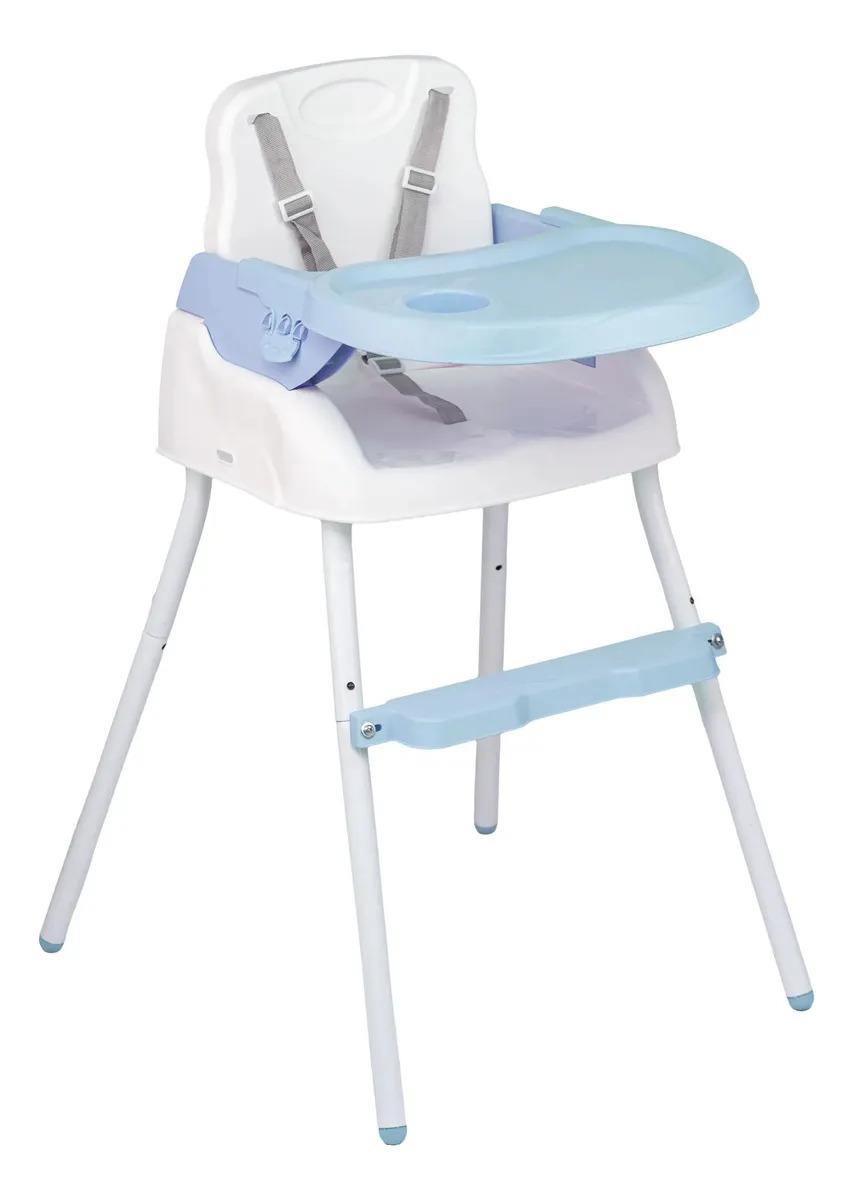 Cadeira De Alimentação Bebê Portátil 3em1 Styll Baby Segura Cor Azul-aço Cor