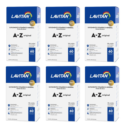 Kit 12 Meses A-z Homem Lavitan 60 Comprimidos Cada - Cimed
