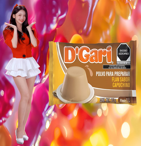 D'gari 3 Flanes De Leche Sabor Capuchino Rinde 1 Litro Wow
