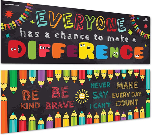 Sproutbrite Classroom Banner And Posters For Decorations - E