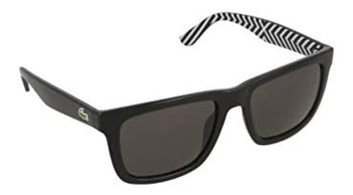 Lentes Gafas Sol Lacoste L750s Striped Soft Square 54mm Suns Color Shiny Black/White 001