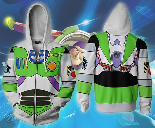 Sudadera Con Cremallera Toy Story Buzz Lightyear Disfraz Adu