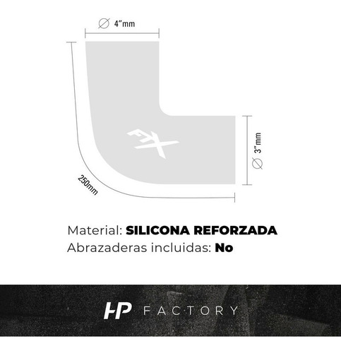 Imagen 3 de 10 de Manguera Silicona Reducción 90° 3´/4´ Negro Ftx Fueltech