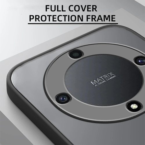 Funda Trasera Mate Con Borde De Silicona Para Honor X9a X9b X9c X8a X8b X7a X7b X7c X6a X6b Camera Protect Fundas