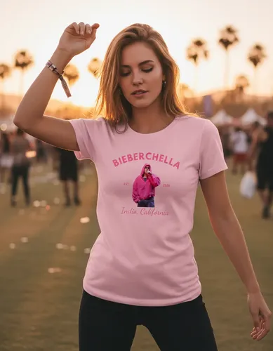 Camiseta Justin Bieber Coachella Feminina Lançamento | Frete grátis