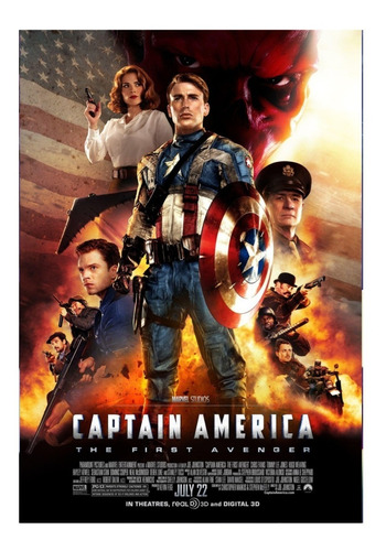 Poster Capitan America Marvel Avengers 50x70
