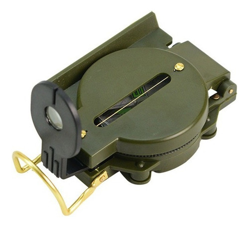 Brújula Lensática Profesional Militar Impermeable Metal Verde