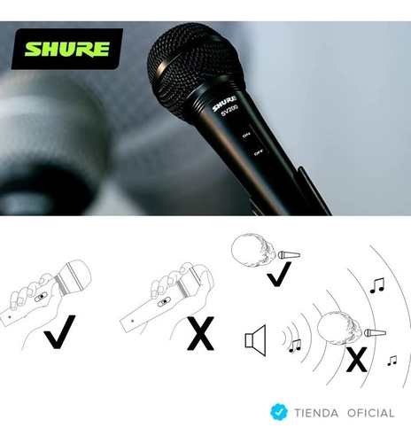 Imagen 10 de 10 de Micrófono Dinámico Shure Sv200 Vocal Con Cable