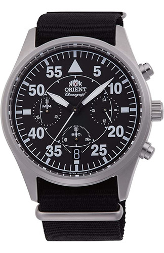 Orient Flight Cronógrafo Cuarzo Negro Dial Hombres Reloj