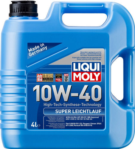 Aceite Para Motor Super Leichtlauf 10w40 Liqui Moly 4lts