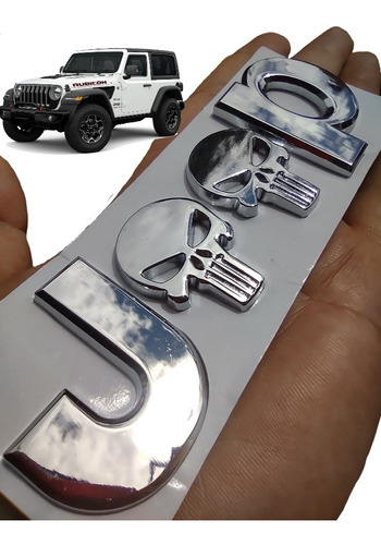 Emblema Jeep Punisher Metalico