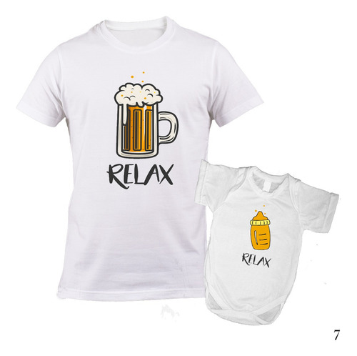 Remera Para Hombre Padre Papa + Body Frases Pack Combo